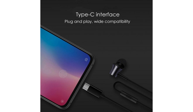 XIAOMI original wire earphone Typ C with microphone HSEJ04WM black blister