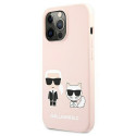 Original faceplate case KARL LAGERFELD KLHMP13LSSKCI for iPhone 13 PRO (Ikonik Karl and Choupette + 