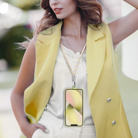 SWING (6mm) Phone lanyard, Phone pendant with adjustable length / cord length 165cm (max 82.5cm in t