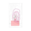 CRYSTAL DIAMOND pendant for the phone / cord length 74cm (37cm in the loop) / on neck - lite pink