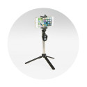 Combo selfie stick with tripod and remote control bluetooth black [For Him]