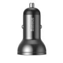 BASEUS car charger Digital Display 2xUSB 4,8A 24W grey CCBX-0G