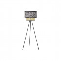 Grīdas lampa DKD Home Decor Dabisks Melns Metāls Plaukstas Poliesters Koloniāls (60 x 60 x 129 cm)