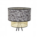 Grīdas lampa DKD Home Decor Dabisks Melns Metāls Plaukstas Poliesters Koloniāls (60 x 60 x 129 cm)