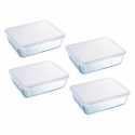 Set of lunch boxes Pyrex Cook & Freeze Crystal Transparent (4 x 1,5 L)