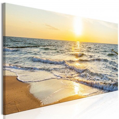 Seinapilt - Calm Waves (1 Part) Narrow Golden - 120x40