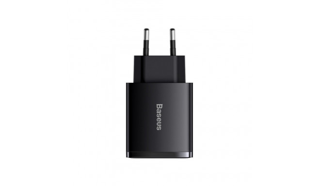 Baseus wall charger Compact PD 30W 1x USB-C 2x USB black