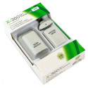 KX7B 2x BATERIA XBOX 360 KABEL USB WHITE