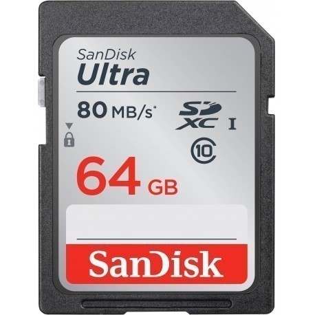 SanDisk mälukaart SDXC 64GB Ultra 80MB/s Class 10 UHS-I