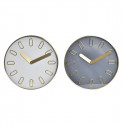 Sienas pulkstenis DKD Home Decor Stikls Pelēks Bronza Alumīnijs Balts (35,5 x 4,2 x 35,5 cm)