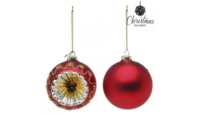 Christmas Baubles 8 cm (2 uds) Crystal Red