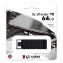 Kingston mälupulk 64GB DataTraveler 70 USB-C, must