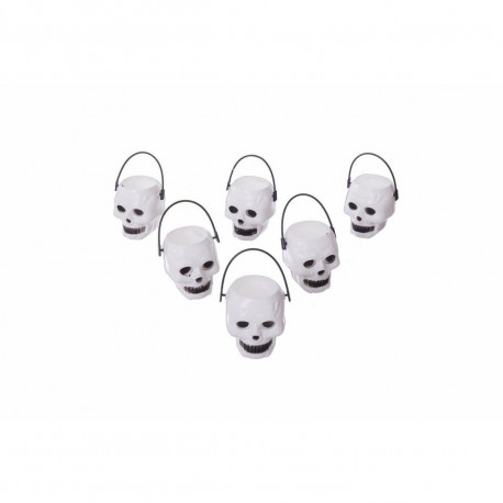 Halloween Decorations My Other Me Mini Skulls (6 uds) (6 x 5 x 5 cm)