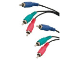 ICIDU Component Video Cable, 2m component (YPbPr) video cable 3 x RCA Black
