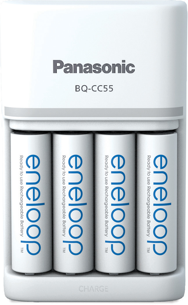PANASONIC BATTERIES Panasonic eneloop charger BQ-CC55 + 4x2000mAh -  K-KJ55MCD40U - Patareid & laetavad - IT Kaubamaja