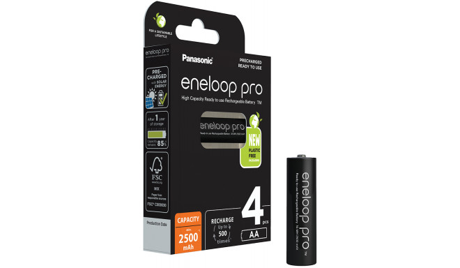 Panasonic eneloop rechargeable battery Pro AA 2500 4BP