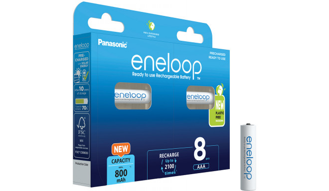 Panasonic eneloop аккумулятор AAA 800 8BP