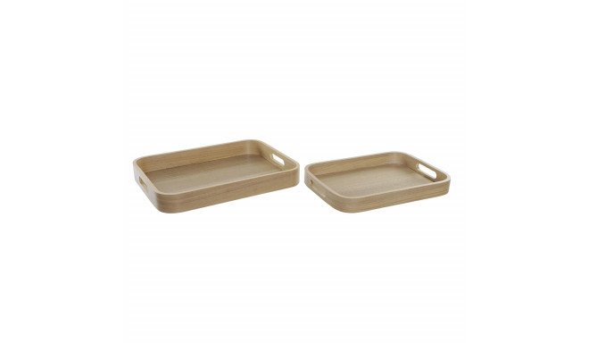 Snack tray DKD Home Decor Natural Scandinavian 40 x 30 x 5,5 cm (2 Units)