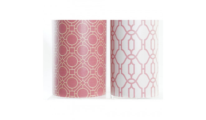 Vihmavarjualus DKD Home Decor Kangas Puit Oranž Valge (23 x 23 x 54,5 cm)