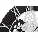 Настенное часы DKD Home Decor Деревянный Чёрный Белый Железо Шестерни (60 x 4 x 60 cm)