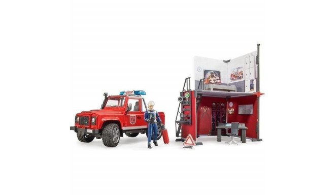 Fire Station with Land Rover and accessories