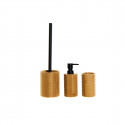 Bath Set DKD Home Decor Black Natural Bamboo (7 x 7 x 16,5 cm) (3 Pieces)