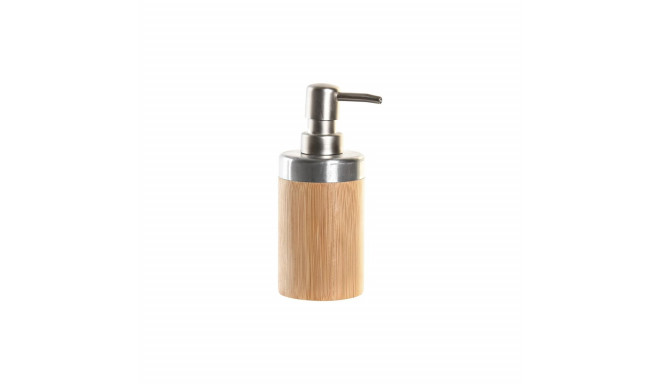 Vannikomplekt DKD Home Decor Hõbedane Naturaalne Bambus polüpropüleen 7 x 7 x 17 cm (2 Ühikut)