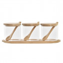 Cukurtrauks DKD Home Decor Pamata Bambuss Borosilikāta glāze (29 x 10 x 10 cm) (3 gb.)