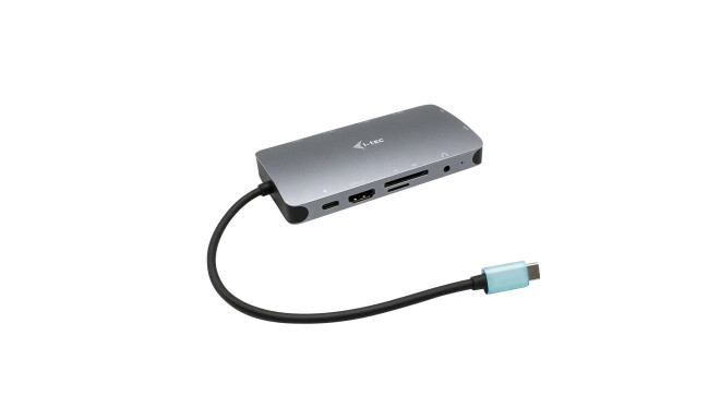 i-tec USB-C metall nano dokkimisjaam HDMI VGA LAN audio kaardilugeja Power Delivery 100 W