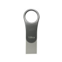Silicon Power Mobile C80 USB flash drive 128 GB USB Type-A / USB Type-C 3.2 Gen 1 (3.1 Gen 1) Titani