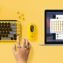 Logitech POP Keys Wireless Mechanical With Emoji Keys keyboard Bluetooth QWERTY English Yellow