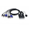 Aten 2-Port USB VGA Cable KVM Switch with Rem