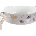 Bowl DKD Home Decor Metal Bone China Porcelain Modern (16,8 x 12,5 x 4,3 cm) (4 Units)