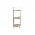 Bathroom Shelves DKD Home Decor Natural Aluminium Bamboo Stainless chrome metal (19,5 x 19,5 x 47 cm