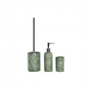 Bath Set DKD Home Decor Green PP Dolomite Leaf of a plant (9,5 x 9,5 x 37 cm) (3 pcs)