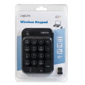 LogiLink ID0173 numeric keypad Universal RF Wireless Black