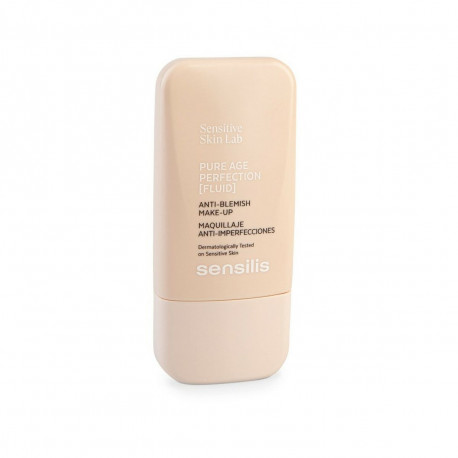 Crème Make-up Base Sensilis Pure Age Perfection Nº 04-Peche Dore 30 ml Anti-imperfections