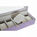 Jewelry box DKD Home Decor Polyurethane Lilac (33 x 11 x 9 cm)