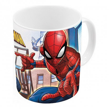 Velika Šalica Spider-Man Great power Sinine Punane Keraamiline 350 ml