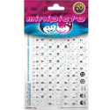 Minipicto keyboard stickers EST/RUS, white/matte (KB-UNI-RU02-WHT)