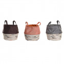 Laundry basket DKD Home Decor Polyester (28 x 28 x 30 cm) (3 Units)