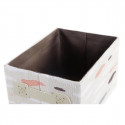 Basket set DKD Home Decor Brown Grey Orange Polyester (32 x 24 x 18 cm) (3 Units)