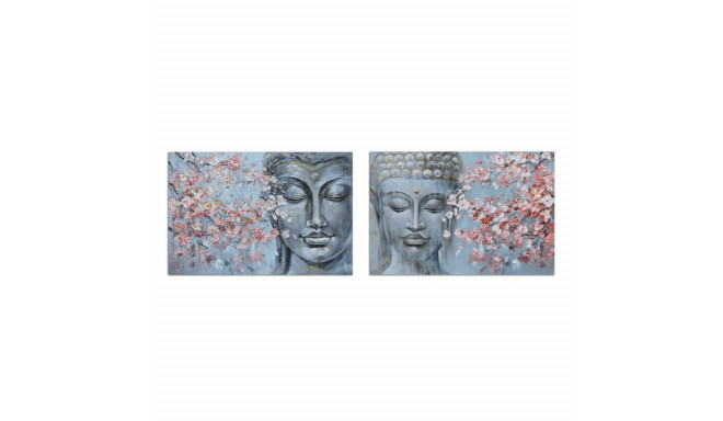 Canvas DKD Home Decor 120 x 2,8 x 80 cm Buddha Oriental (2 Units)