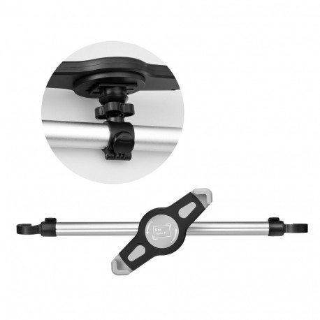 Car holder for two headrests (tablets 7"-11") silver