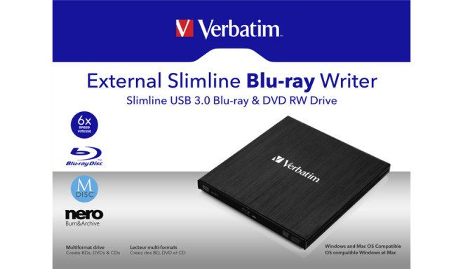 WRITER VERBATIM BLU-RAY X6 USB 3.0 + M-DISC