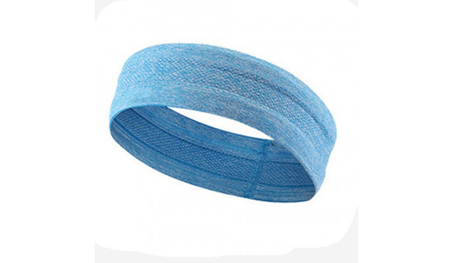 Elastic fabric headband for running fitness blue