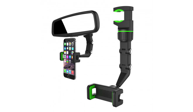 Adjustable car rearview mirror holder for smartphone