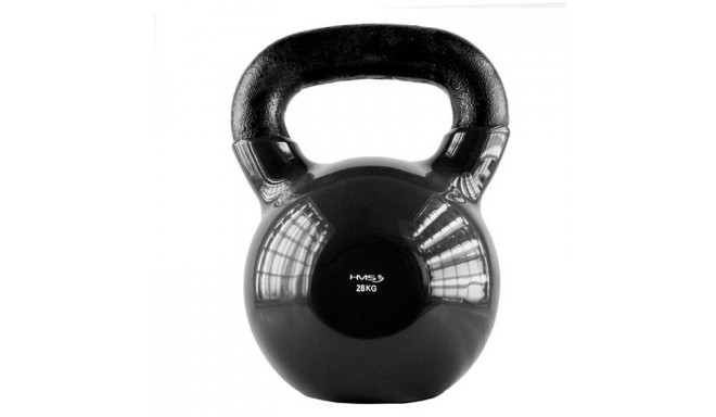 Kettlebell iron covered with vinyl HMS black KNV28