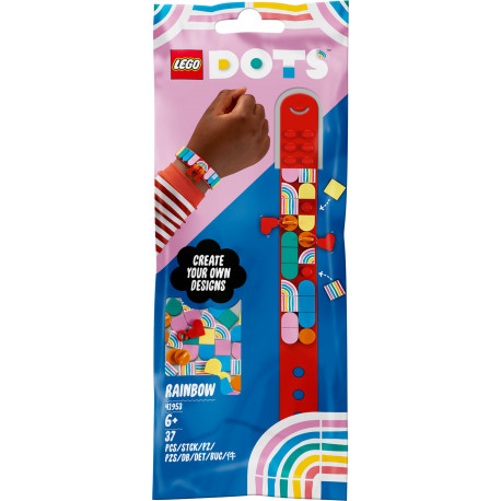 41953 LEGO® DOTS Varavīksnes rokassprādze ar piekariņiem