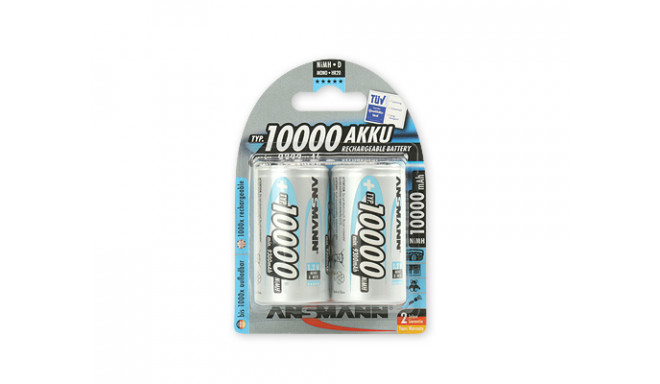 Aku R20 (D), 1.2 V, 10000 mAh, Ni-Mh, ANSMANN (2 tk pakendis)